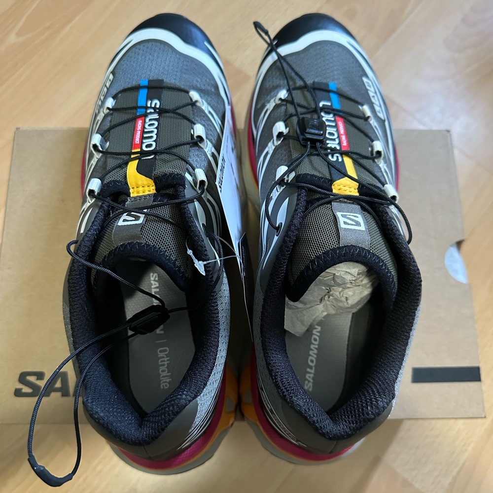 Salomon XT 6 Beluga Russet Orange Recut Shoes - Picture 4 of 8